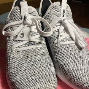 Grey and white adidas